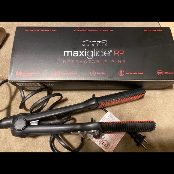 maxius beauty maxiglide rp retractable professional flat iron